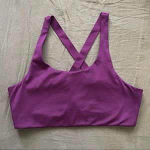 Girlfriend Collective size XXL crossback plum purple sports bra